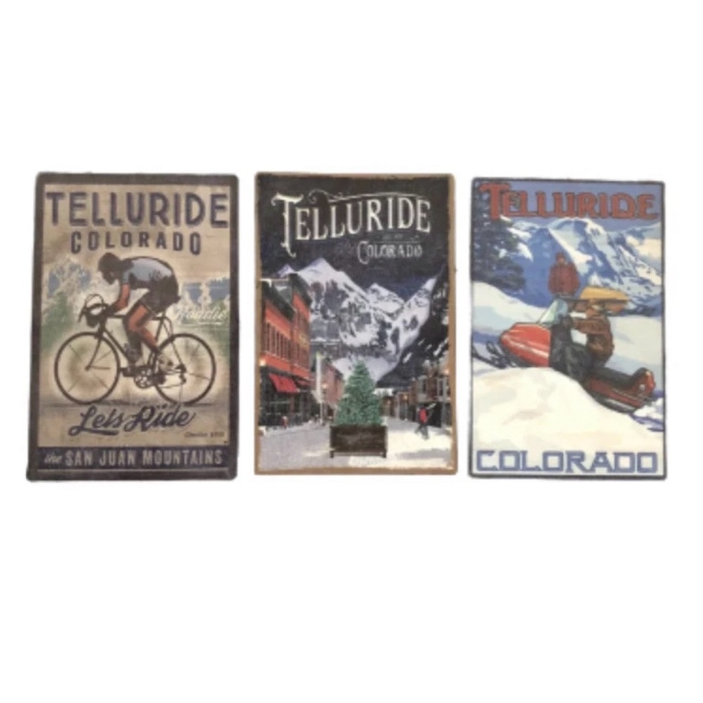 Telluride Colorado Vintage  Set - Trio of Scenic Designs